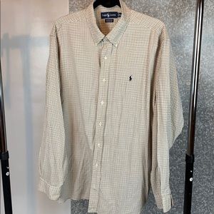 Check patterned polo button down  Shirt